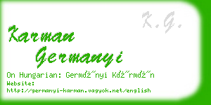 karman germanyi business card